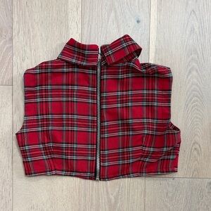 Plaid Red Crop Top